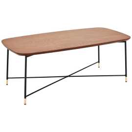 MID.YOU KONFERENČNÝ STOLÍK, čierna, farba duba, zlatá, drevo, kov, kompozitné drevo, 120/45/60 cm.