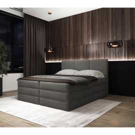 MID.YOU BOXSPRINGOVÁ POSTEĽ, 180/200 cm, antracitová.