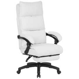 Carryhome KANCELÁRSKE KRESLO, látka Teddy, biela, béžová.