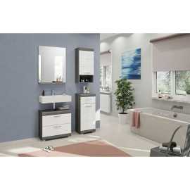 MID.YOU KÚPEĽŇA sivá, biela s vysokým leskom.