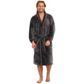 Moški kopalni plašč L&L temno siv (2111) XXL.