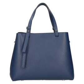 Dámska kožená kabelka Italia Gabby - tmavo modrá.