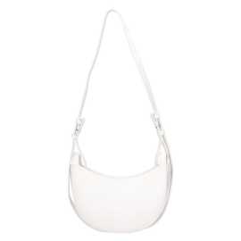 Dámska kožená crossbody kabelka Italia Apolen - biela.