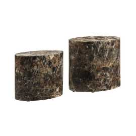 Livetastic SADA KONFERENČNÝCH STOLÍKOV, hnedá, kompozitné drevo, 48-40/33-24,5/40-33 cm.