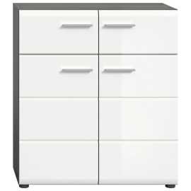 MID.YOU SKRINKA NA TOPÁNKY, biela s vysokým leskom, 80/90/37 cm.