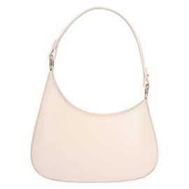 Menšia dámska kožená kabelka Italia Renata - krémová.