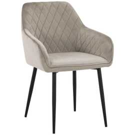 Novel STOLIČKA S PODRÚČKAMI, železo, zamat, čierna, taupe.