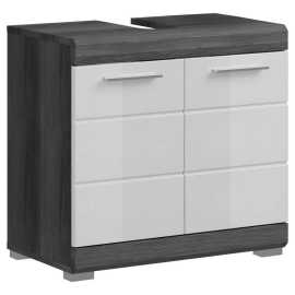 MID.YOU SKRINKA POD UMÝVADLO, biela s vysokým leskom, antracitová, sivá, 60/56/34 cm.