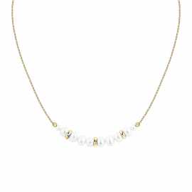Morellato Krásny pozlátený náhrdelník s riečnymi perlami Perla SXU43.