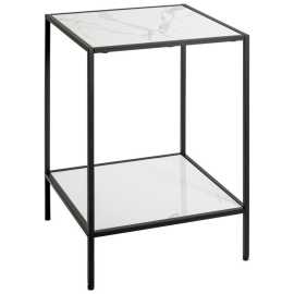 PRÍRUČNÝ STOLÍK, čierna, biela.