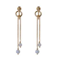 Alisia Pozlátené visiace náušnice s morganitom AL3123.01.073.