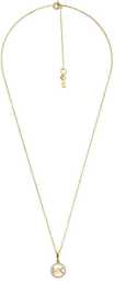 Michael Kors Pozlátený náhrdelník s trblietavým príveskom MKC1108AN710 (retiazka, prívesok).