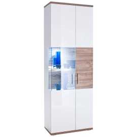 Livetastic VITRÍNA, biela, farba duba, 70/199/37 cm.