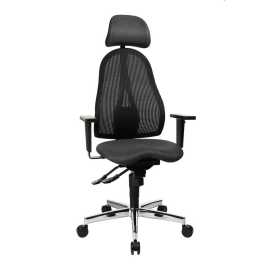 Topstar OTOČNÁ STOLIČKA, plochá tkanina, čierna.