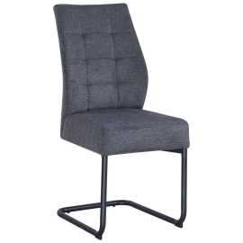 Hom`in STOLIČKA S PRUŽNÝM PODNOŽÍM, tkaná textília, antracitová, čierna.