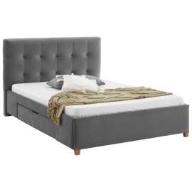 Carryhome ČALÚNENÁ POSTEĽ, 180/200 cm, sivá.