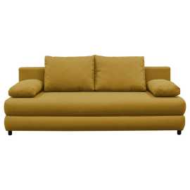 P & B ROZKLADACIA POHOVKA, textil, žltá.