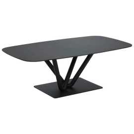 Novel KONFERENČNÝ STOLÍK, antracitová, čierna, kov, keramika, 120/70/41 cm.