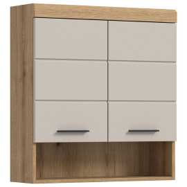 MID.YOU ZÁVESNÁ SKRINKA, kašmírová, prírodná farba, 37/79/24 cm.