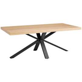 MID.YOU JEDÁLENSKÝ STÔL, dub, prírodná farba, čierna, 200/76/100 cm.