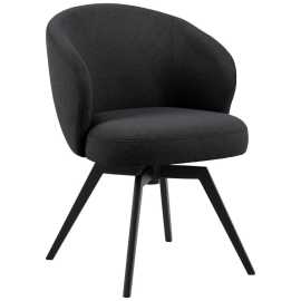 MID.YOU STOLIČKA S PODRÚČKAMI, štruktúra, antracitová, čierna.