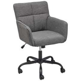 MID.YOU OTOČNÁ STOLIČKA, vzhľad ľanu, tmavosivá.