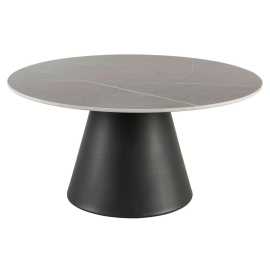 MID.YOU KONFERENČNÝ STOLÍK, sivá, čierna, kov, keramika, 80/80/39 cm.