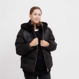 Ea7 emporio armani hooded jacket with sheepskin l.