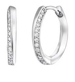 Silvego Očarujúce kruhové náušnice so zirkónmi Eleanor QRE148.