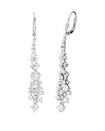 Silver Cat Elegantné visiace náušnice s kubickými zirkónmi Classics SC614.