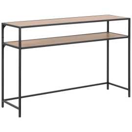 KONZOLOVÝ STOLÍK, čierna, divoký dub, kompozitné drevo, 120/35/79 cm.