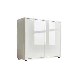 MID.YOU KOMODA, biela, biela s vysokým leskom, 79/73/33 cm.