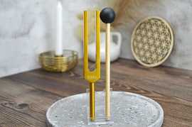 Terapeutická Ladička oprava DNA, FREKVENCIA LÁSKY  528 Hz Eloxovaná +AKTIVÁTOR A OBAL 528 Hz frekvencia lásky v tóne- Mi .