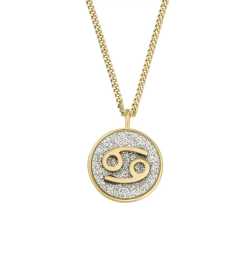 Fossil Pozlátený náhrdelník znamenia Rak JOA00949710.