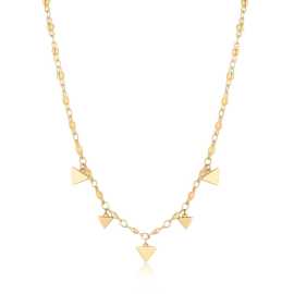 S'Agapõ Pozlátený oceľový náhrdelník s príveskami Elysium SUM04.