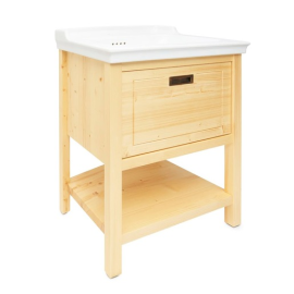 Naturel Country kúpeľňová skrinka s umývadlom 79,5x85x53 cm prírodná COUNTRY80ZNA.