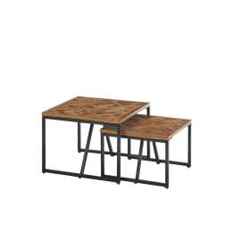 MID.YOU SADA KONFERENČNÝCH STOLÍKOV, čierna, farba tíku, drevo, kov, 60/60/45 cm.