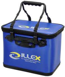 Illex nepromokavý box bakkan boat 40 modrá.
 Vlastnosti: •Pevná taška zo 100% nepremokavého a odolného EVA materiálu s hrúbkou 1,2 mm •Ohybné veko na zips s natlačeným metrom s dĺžkou 35 cm •Vnútorný golier na zavesenie nástrah •D-krúžok •Zosilnené uši na prenášanie •Protišmyková úprava dna