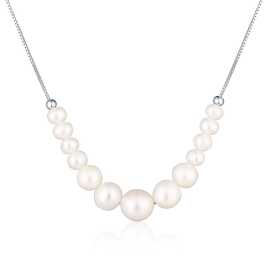JVD Luxusný strieborný náhrdelník s pravými perlami SVLN0547XD2P145.