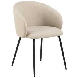 MID.YOU STOLIČKA S PODRÚČKAMI, tkaná textília, béžová.