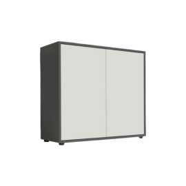 MID.YOU KOMODA, antracitová, biela, 79/73/33 cm.