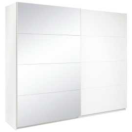 MID.YOU SKRIŇA S POSUVNÝMI DVERAMI, biela, 250/210/62 cm.