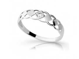 Cutie Diamonds Elegantný prsteň z bieleho zlata s briliantom DZ6718-1912-10-X-2 48 mm.