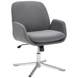 Novel STOLIČKA S PODRÚČKAMI, železo, tkaná textília, tmavosivá.