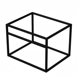 Konštrukcia bez umývadla Naturel Cube 66x46,2x53 cm čierna mat KONZOLEUM65.