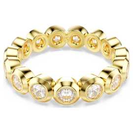 Swarovski Krásny pozlátený prsteň so zirkónmi Imber 5714311 55 mm.