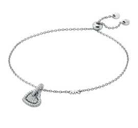 Michael Kors Nežný strieborný náramok so zirkónmi Love Kors MKC1748CZ040.