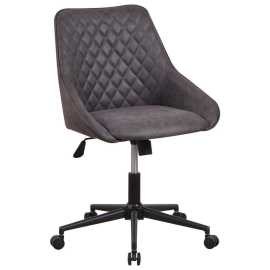 MID.YOU OTOČNÁ STOLIČKA, mikrovlákno, antracitová.