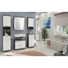 MID.YOU KÚPEĽŇA sivá, biela s vysokým leskom.