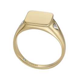 Fossil Pozlátený dámsky prsteň z ocele Ellis JF04791710 57 mm.